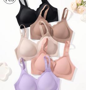 Seamless Wavy‑neck Wire‑Free Comfort Bra With Multiple Colour Options-TJ07